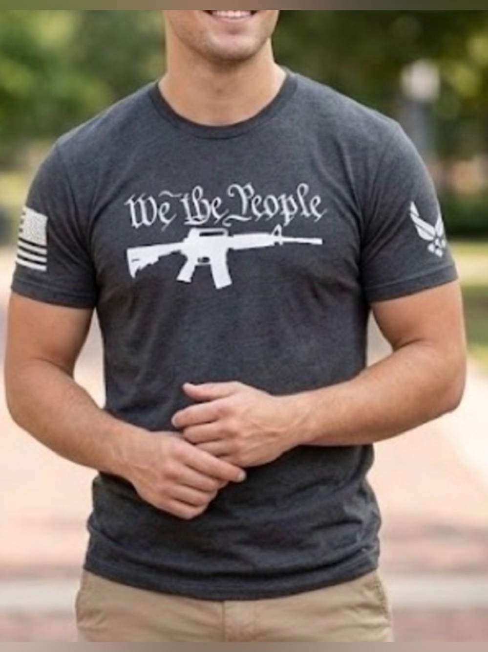 WE THE PEOPLE! Black shirt Sz-L